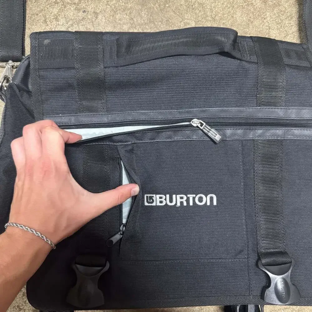 Burton Black Multi-Compartment Messenger Bag with Removable Pouch